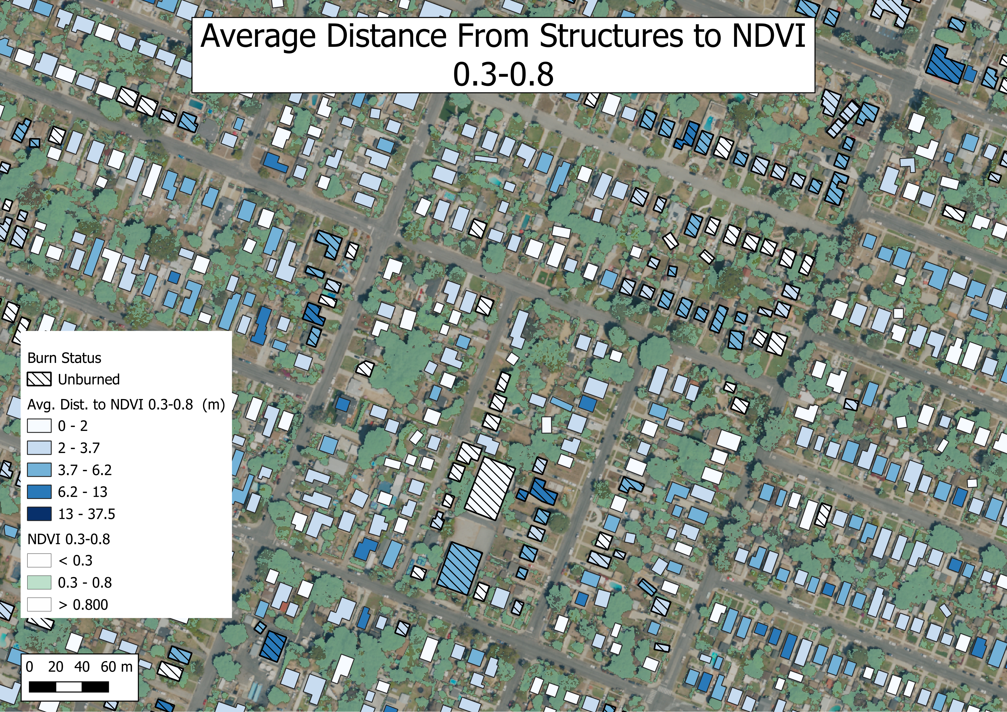 mean ndvi distribution
